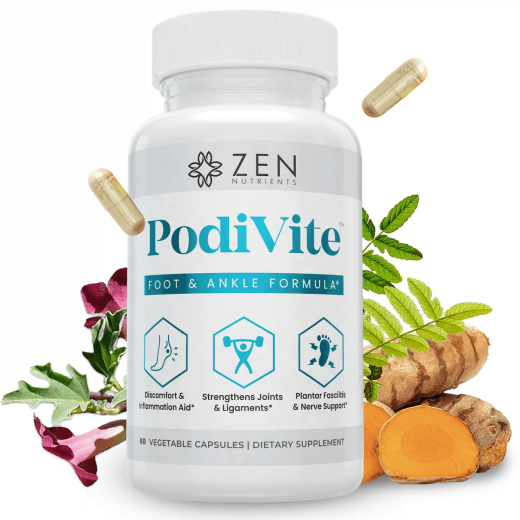 Zen Nutrients PodiVite Plantar Fasciitis Relief & Nerve Function 60 Capsules