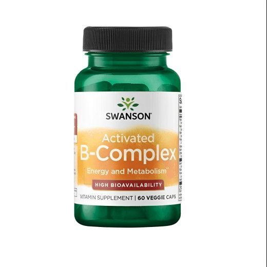 Swanson Activated B-Complex – High Bioavailability for Energy & Metabolism | 60 Veggie Capsule