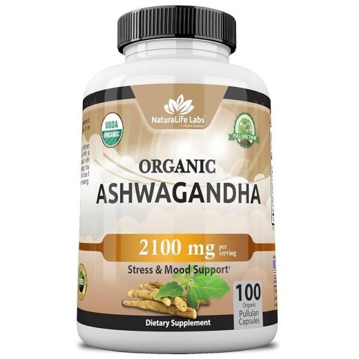 NaturaLife Labs Organic Ashwagandha 2100 Mg