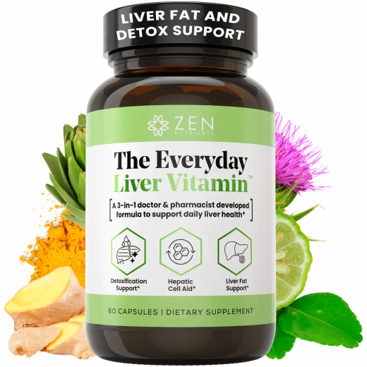 Zen Nutrients The Everyday Liver Vitamin - Liver Cleanse Detox 60 Capsules
