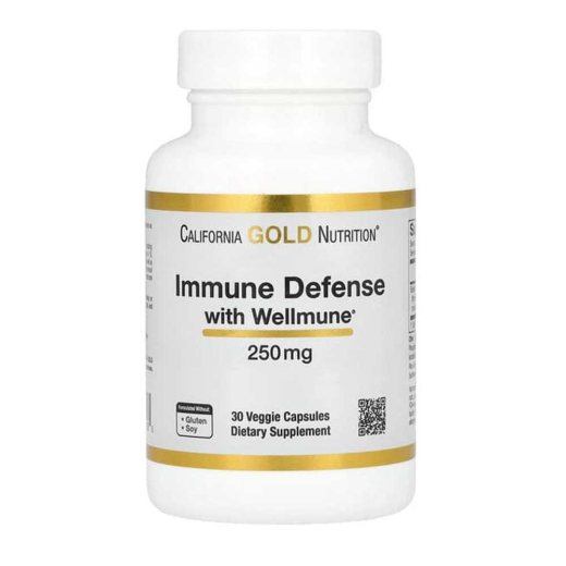California Gold Nutrition Immune Defence with Wellmune Beta-Glucan 250 Mg 30 Veggie Capsules
