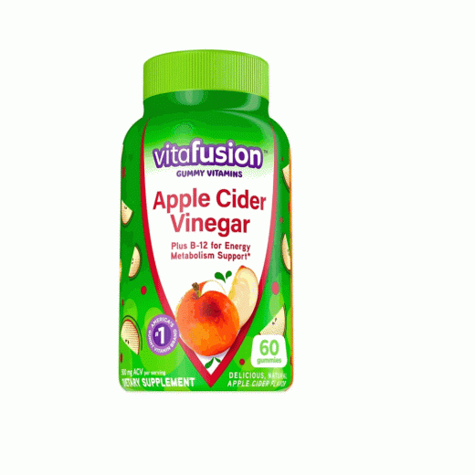 Vitafusion Apple Cider Vinegar + B-12 – Energy & Metabolism Support | 60 Gummies