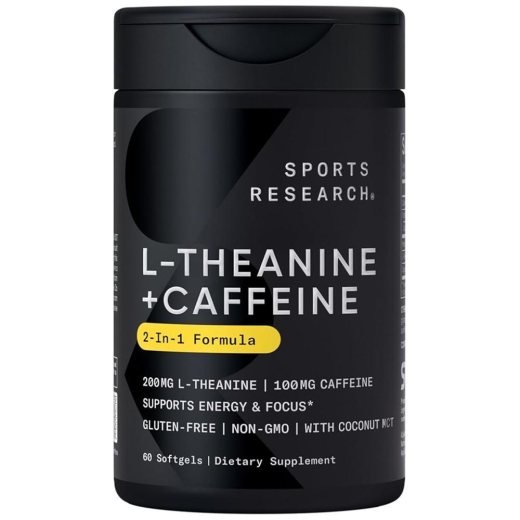 Sports Research L-Theanine + Caffeine Capsules