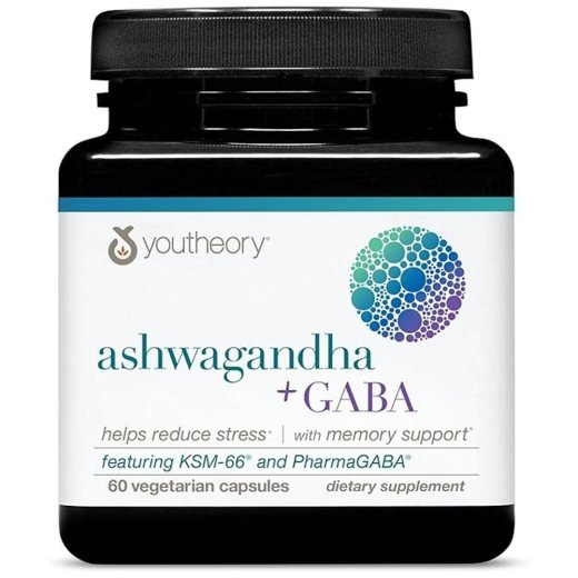 Youtheory Ashwagandha + GABA – KSM-66 & PharmaGABA