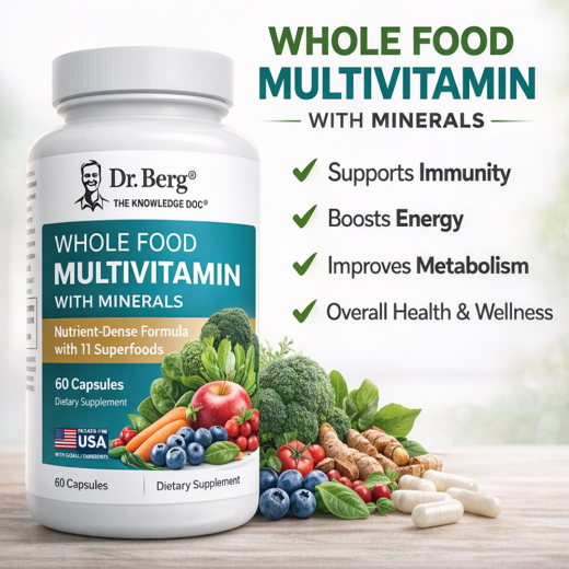 Dr Berg Whole Food Multivitamin with Minerals | 60 Capsules