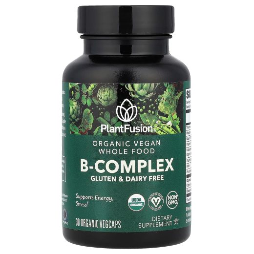 PlantFusion Vegan B-Complex Vitamin Supplement – 30 VegCaps