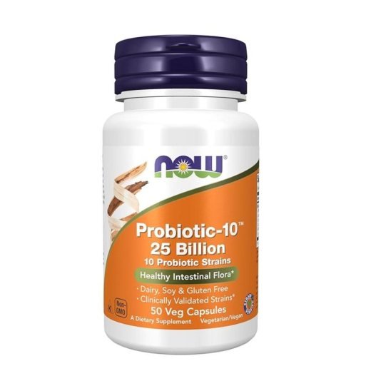 Now Probiotic-10™ 25 Billion 10 Probiotic Strains - (50 Veg Capsules)