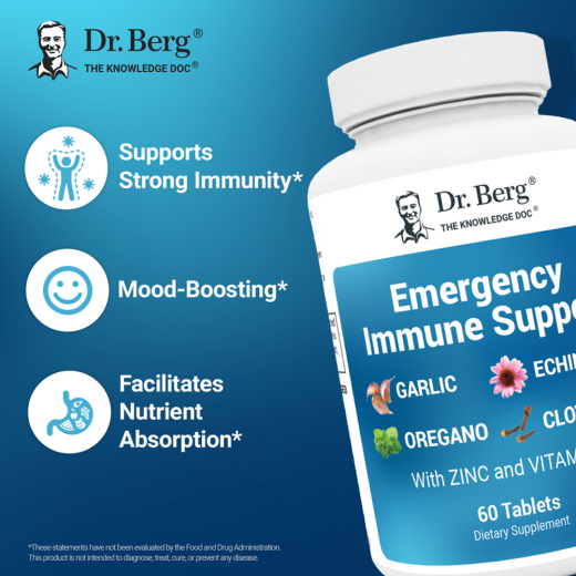 Dr Berg Emergency Immune Support with Zinc and Vitamin D – 60 Tablets