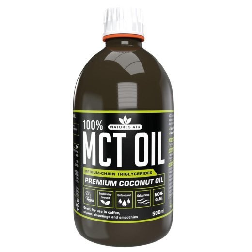 Natures Aid 100% MCT Oil – Premium Coconut-Derived