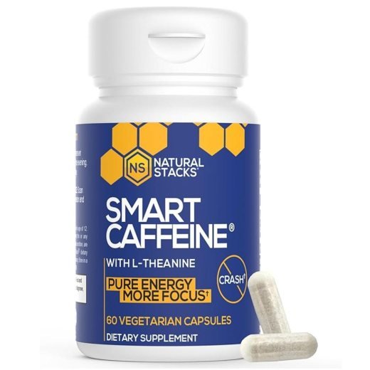 Natural Stacks Smart Caffeine with L-Theanine - Focus & Energy Boost