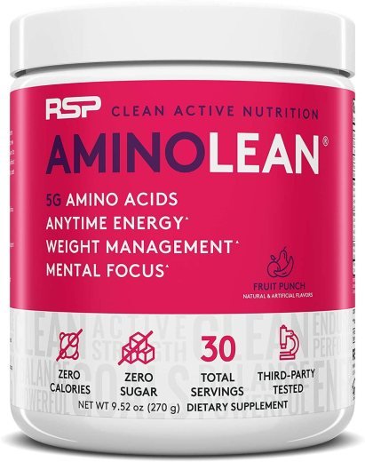 RSP Nutrition AminoLean Energy – 246g for Pre-Workout & Metabolism Support