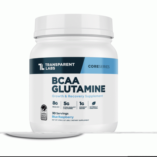 Transparent Labs Core Series Bcaa Glutamine – Growth & Recovery | Blue Raspberry