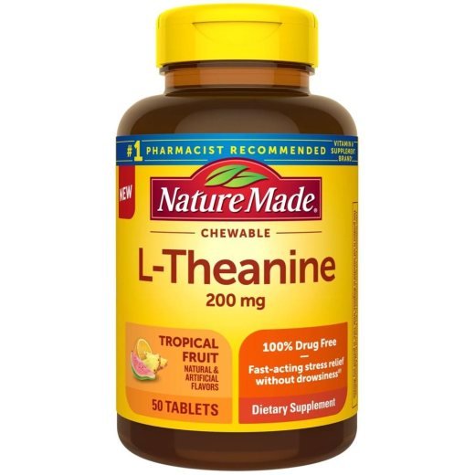 Nature Made L-Theanine 200mg – Stress Relief & Relaxation Support