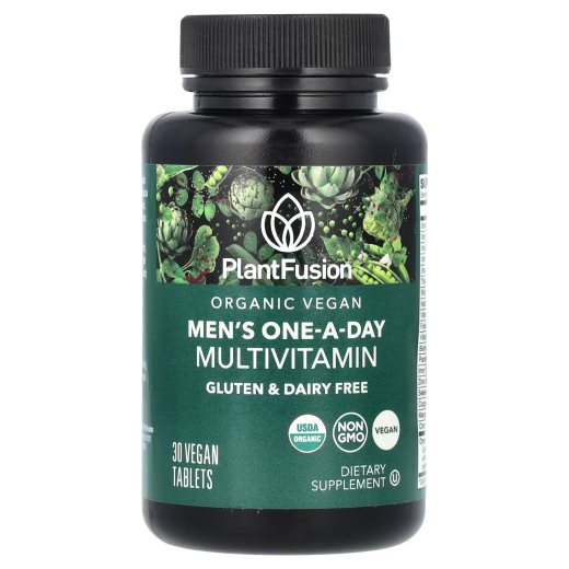 PlantFusion Men's Daily Vitamin Supplement – 30 Vegan Tablets