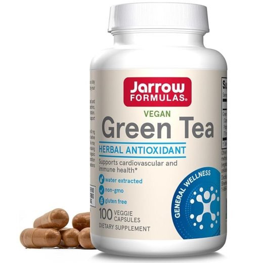 Jarrow Formulas Vegan Green Tea - Herbal Antioxidant, 100 Veggie Caps