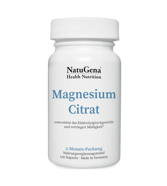 NatuGena Health Nutrition Magnesium Citrat | 120 Capsules