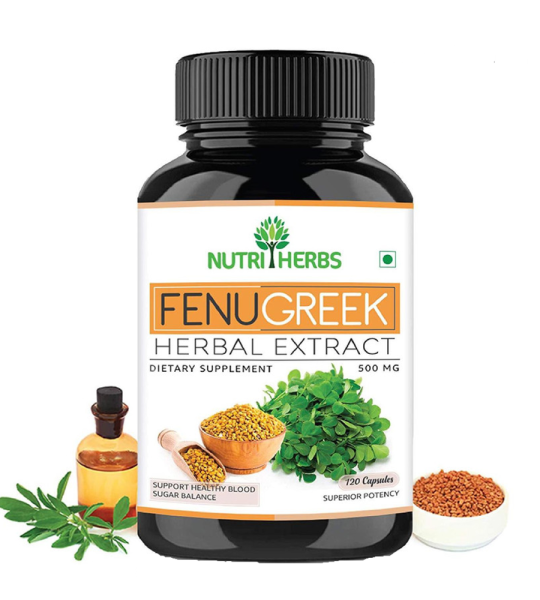 NutriHerbs Fenugreek – 60 Capsules for Hormonal Balance & Wellness