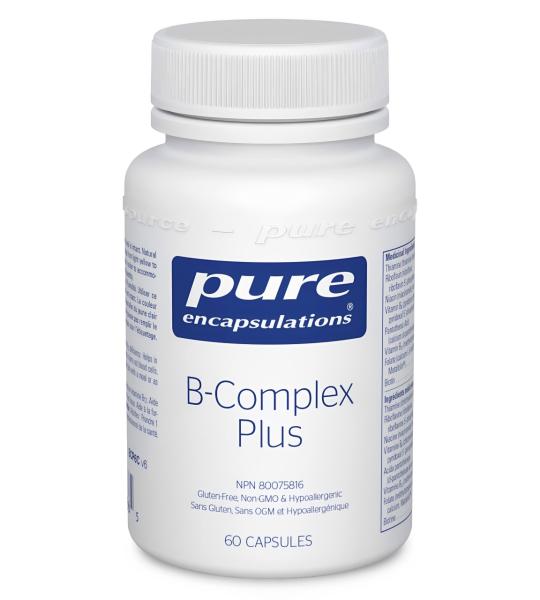 Pure Encapsulations B-Complex Plus – Gluten-Free, Non-GMO & Hypoallergenic | 60 Capsules
