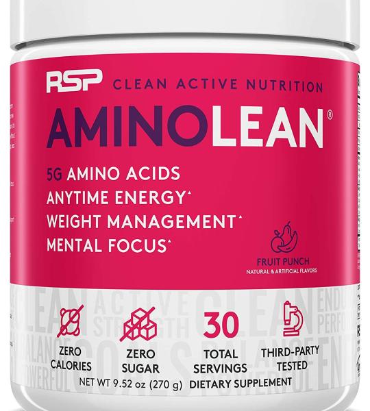 RSP Nutrition AminoLean Energy – 246g for Pre-Workout & Metabolism Support