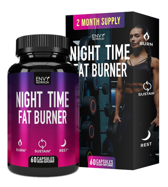 Envy Nutrition Night Time Fat Burner 60 Capsules for Weight Loss & Metabolism Support