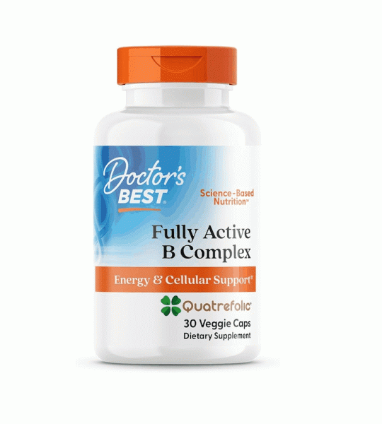 Doctor's Best Fully Active B-Complex – Energy & Cellular Support | 30 Veggie Capsule
