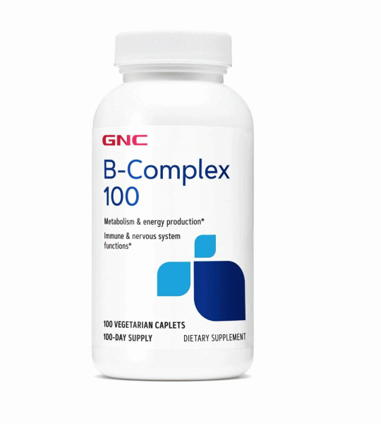 GNC B-Complex 100 – Metabolism, Energy & Nervous System Support | 100 Veg Tablets