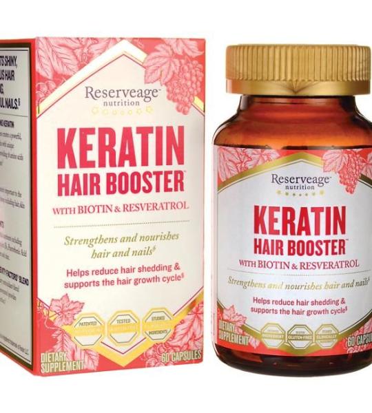 Reserveage Keratin Hair Booster 60 Capsules for Stronger, Healthier Hair