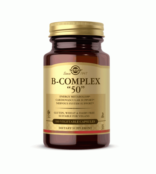 Solgar B-Complex "50" – Energy, Heart & Nervous System Support | 100 Veg Capsules
