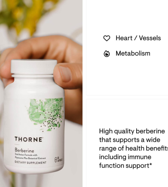 Thorne Berberine - Support Healthy Metabolism | 60 Capsules