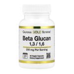 California Gold Nutrition Beta Glucan 1-3 1-6 200 Mg Immune Support 60 Veg Capsules