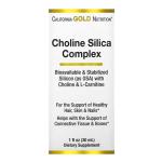 California Gold Nutrition Choline Silica Complex Bioavailable & Stabilised Silicon with Choline & L-Carnitine 30 ml