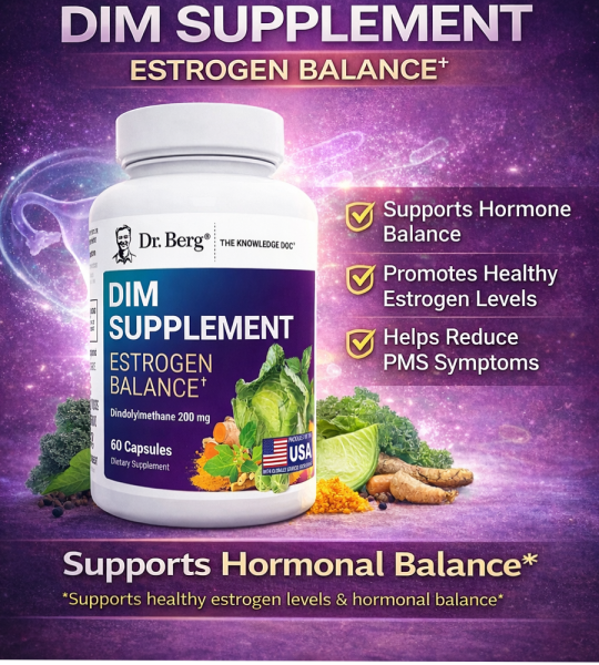 Dr Berg Dim Supplement Estrogen Balance | Hormonal Balance – 60 Capsules