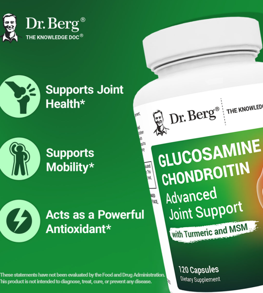 Dr Berg Glucosamine Chondroitin Advanced Joint Support with Msm – 120 Capsules