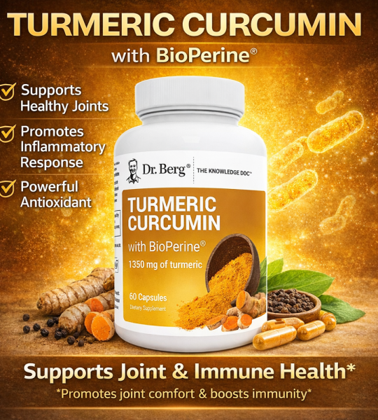 Dr Berg Turmeric Curcumin with BioPerine – 60 Capsules