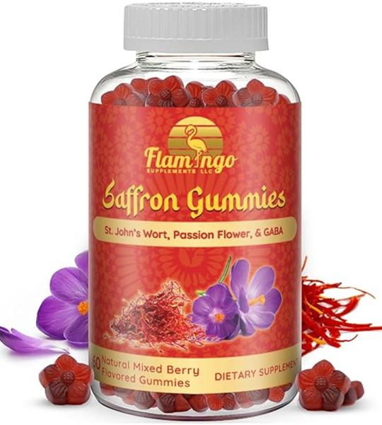 Flamingo Supplements Saffron Gummies - Mood & Stress Relief