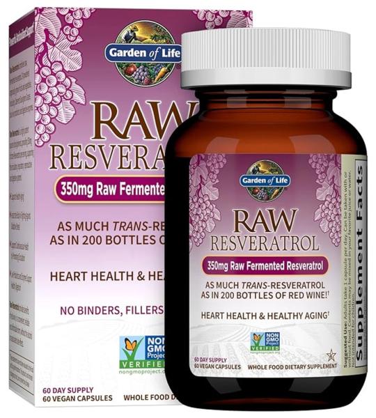 Garden of Life Raw Resveratrol 350mg – Heart Health & Anti-Aging