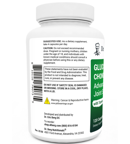 Dr Berg Glucosamine Chondroitin Advanced Joint Support with Msm – 120 Capsules
