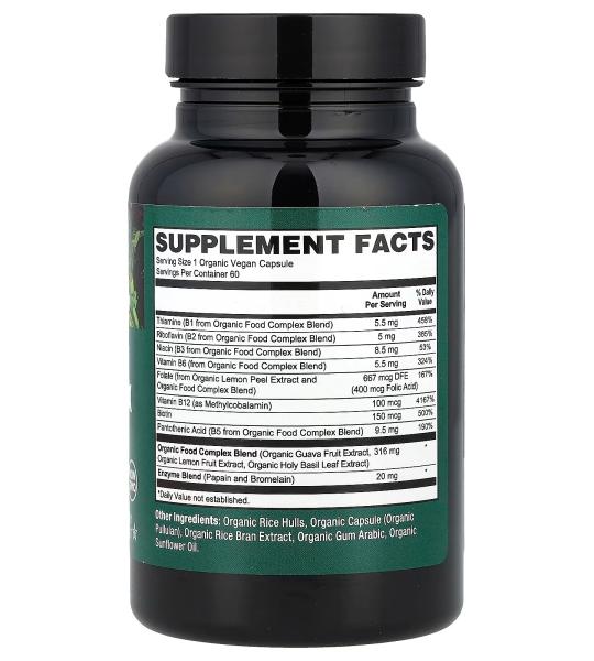 PlantFusion Organic B-Complex – 60 Organic VegCaps