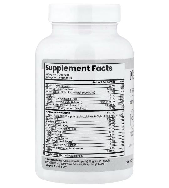 Zen Nutrients NeuraZenx Nerve Support Supplement – 120 Veg Capsules