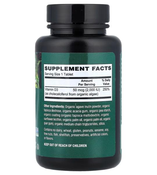 PlantFusion Plant-Based Vitamin D3 50 mcg 60 Tablets