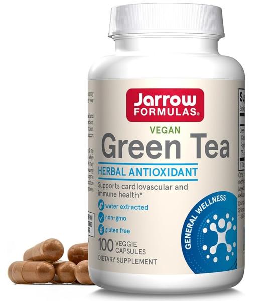 Jarrow Formulas Vegan Green Tea - Herbal Antioxidant, 100 Veggie Caps