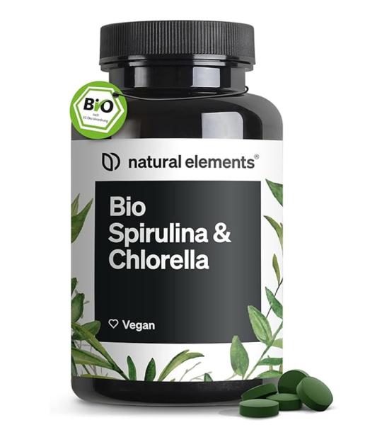 Natural Elements Bio Spirulina & Chlorella Pellets