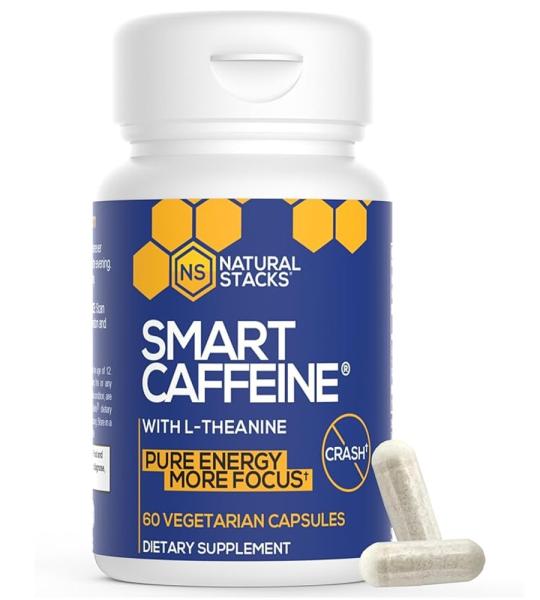 Natural Stacks Smart Caffeine with L-Theanine - Focus & Energy Boost