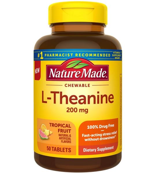 Nature Made L-Theanine 200mg – Stress Relief & Relaxation Support