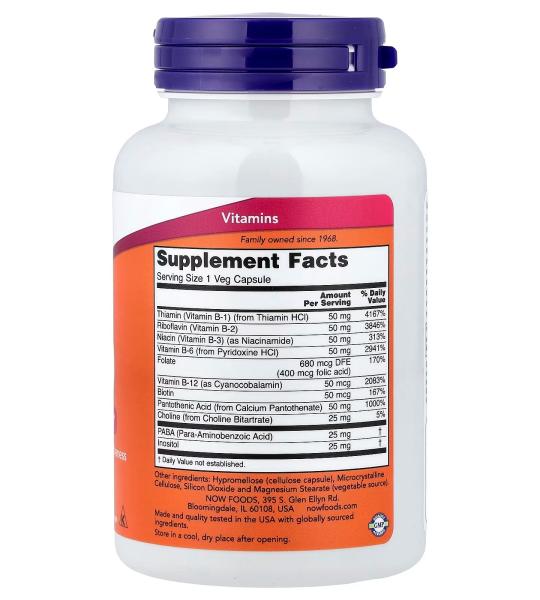 NOW Foods B-50 Nervous System Health 100 Veg Capsules