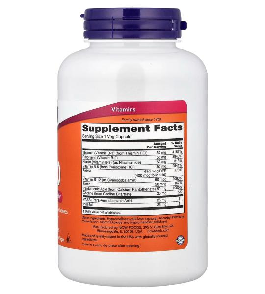 NOW Foods B-50 Nervous System Health 250 Veg Capsules
