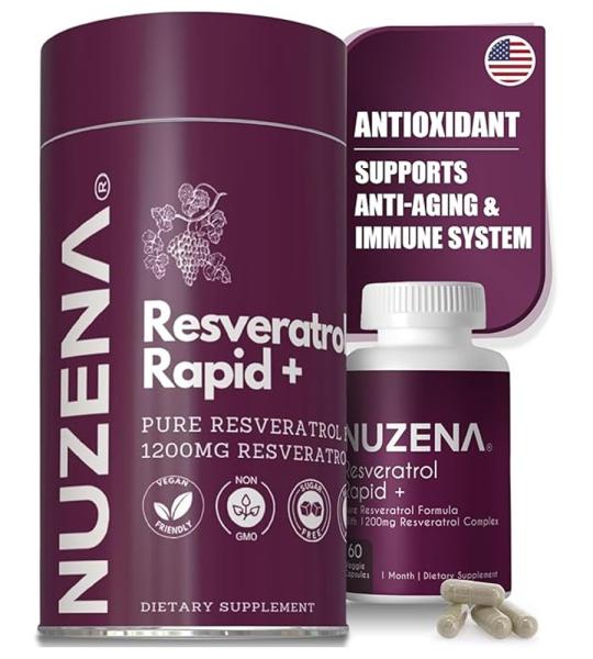 Nuzena Resveratrol Rapid + - Antioxidant Capsules, Immune Boost