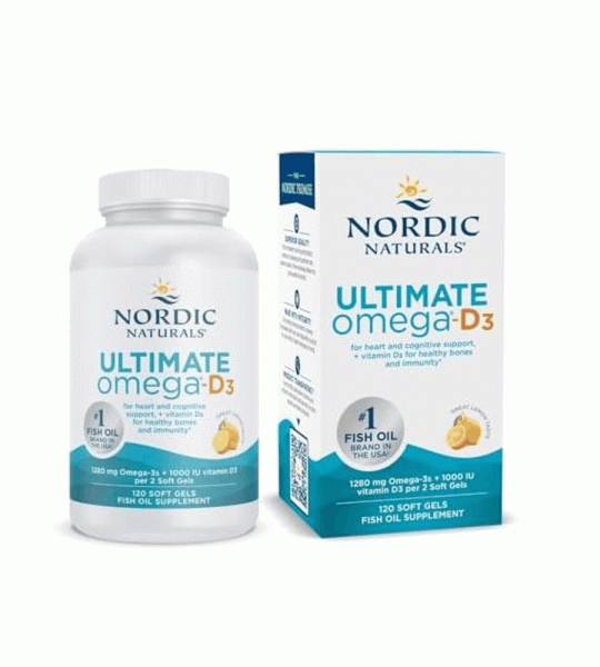 Nordic Naturals Ultimate Omega-D3 – Heart Brain & Bone Support | 120 Softgels