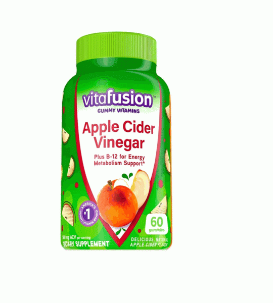 Vitafusion Apple Cider Vinegar + B-12 – Energy & Metabolism Support | 60 Gummies
