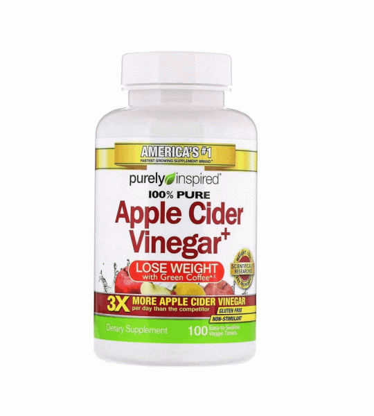 Purely Inspired 100% Apple Cider Vinegar+ | Weight Loss Support with Green Coffee 100 Capsules